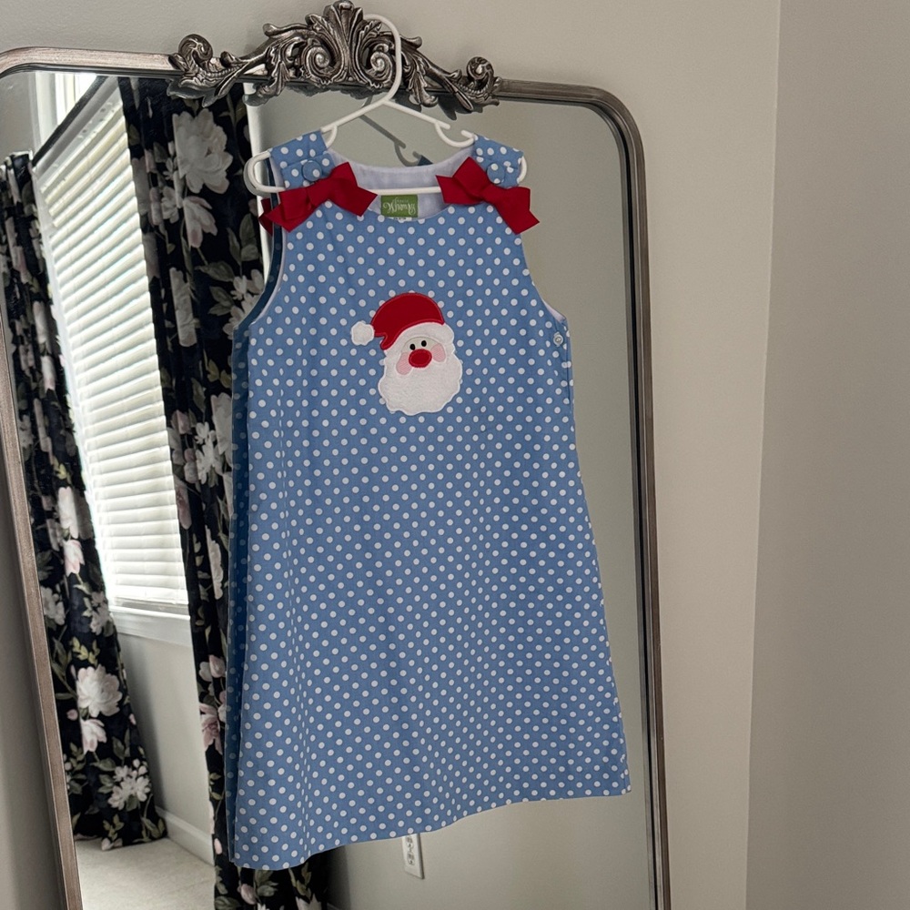 Blue Santa Girls Dress